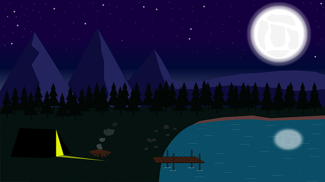 camping, tents, campfire, nature, forest, outdoors