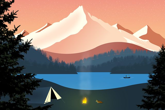 camping, tents, campfire, nature, forest, outdoors