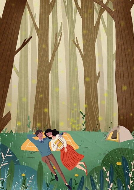 camping, tents, campfire, nature, forest, outdoors