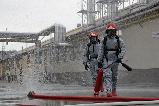 firefighter, hazmat, training, tanker, emergency, simulator