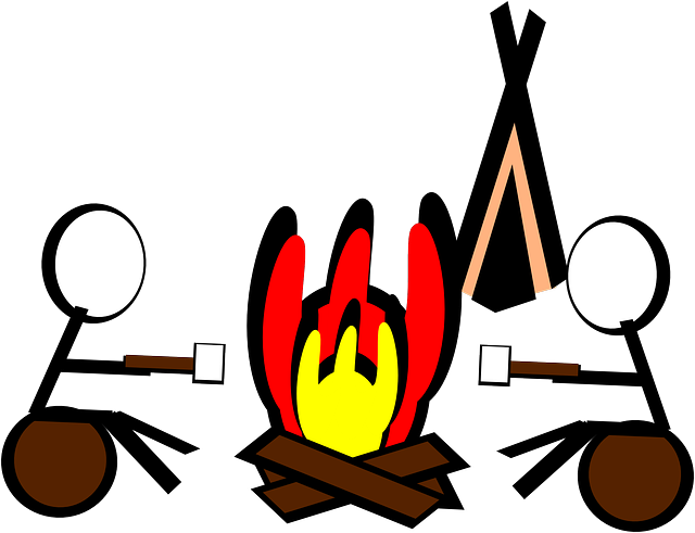 camping, tents, campfire, nature, forest, outdoors