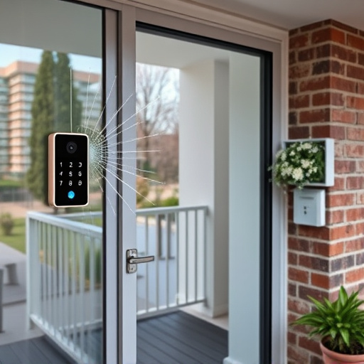 glass break sensor on sliding door,security keypad on modern apartment wall,smart video doorbell on suburban porch,ai security camera scanning for movement,home monitoring control room with multiple screens,wireless doorbell with camera on brick home