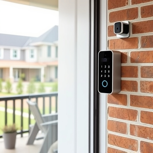 glass break sensor on sliding door,security keypad on modern apartment wall,smart video doorbell on suburban porch,ai security camera scanning for movement,home monitoring control room with multiple screens,wireless doorbell with camera on brick home