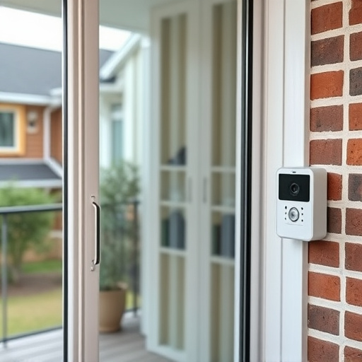 glass break sensor on sliding door,security keypad on modern apartment wall,smart video doorbell on suburban porch,ai security camera scanning for movement,home monitoring control room with multiple screens,wireless doorbell with camera on brick home