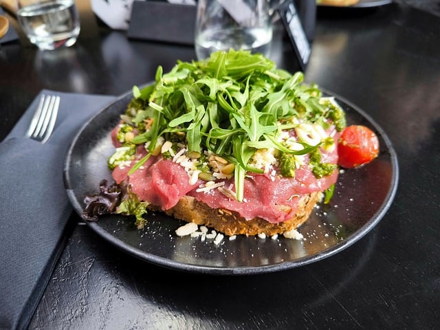 salad,sandwich,greek food,beer,wine,meal