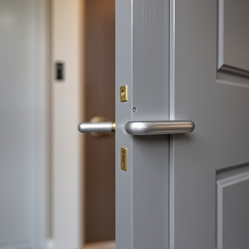 apartment entry secured with bolt lock