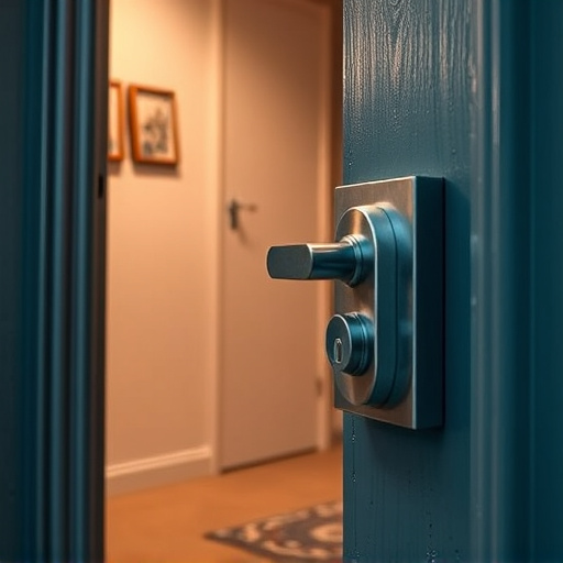 apartment entry secured with bolt lock