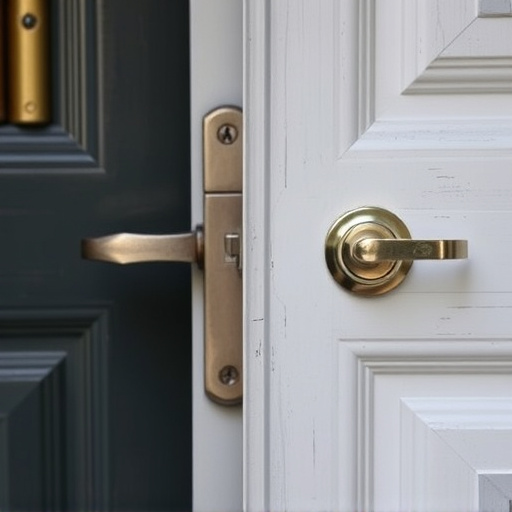 apartment entry secured with bolt lock