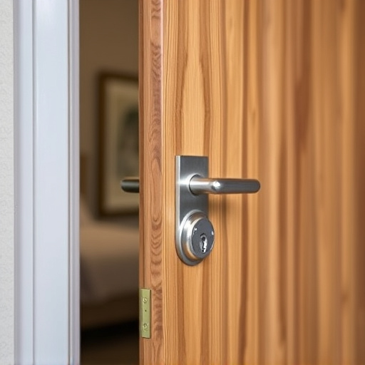 apartment entry secured with bolt lock