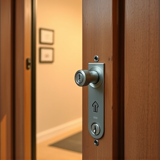 apartment entry secured with bolt lock