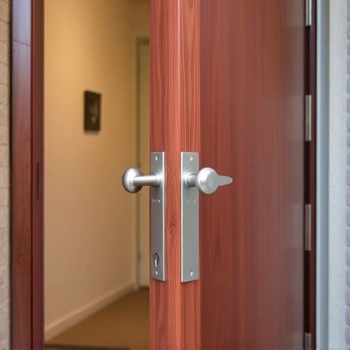 apartment entry secured with bolt lock
