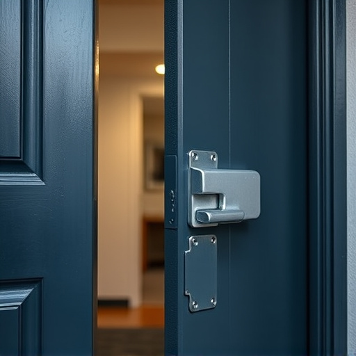 apartment entry secured with bolt lock