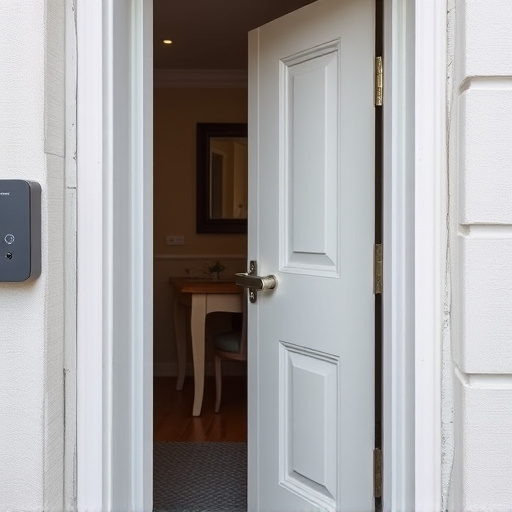 apartment entry secured with bolt lock