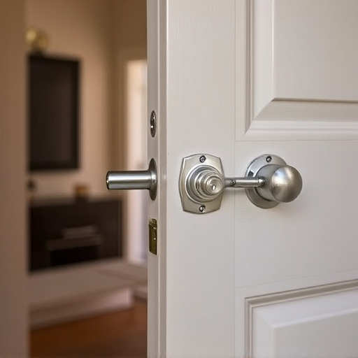 apartment entry secured with bolt lock