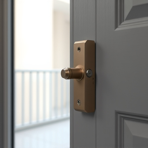 apartment entry secured with bolt lock