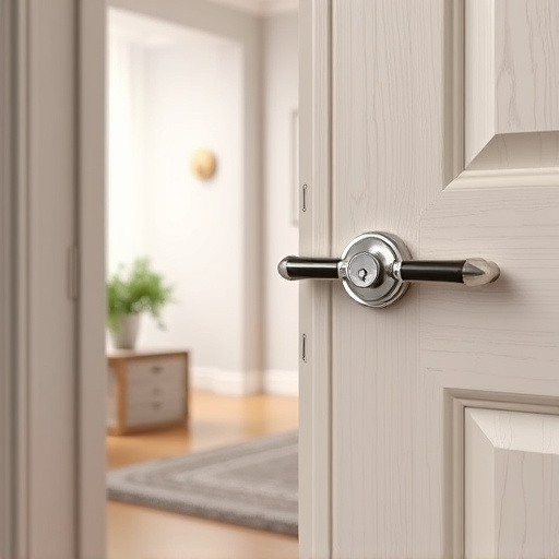 apartment entry secured with bolt lock
