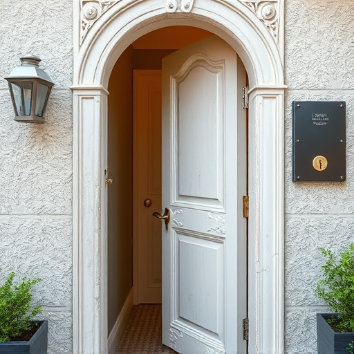 apartment entry secured with bolt lock
