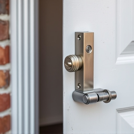 apartment entry secured with bolt lock