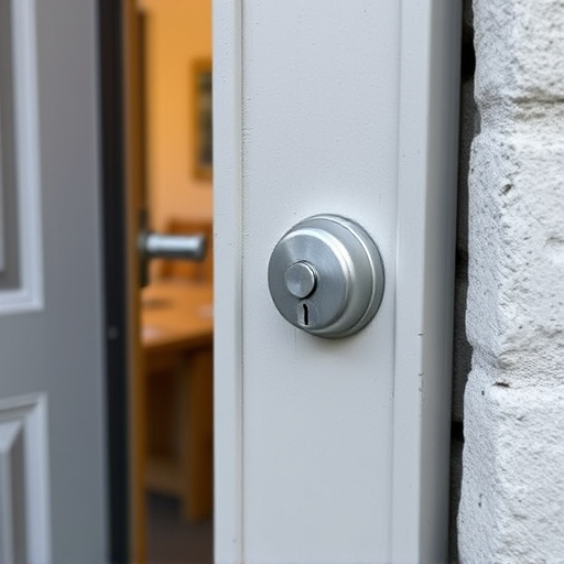 apartment entry secured with bolt lock