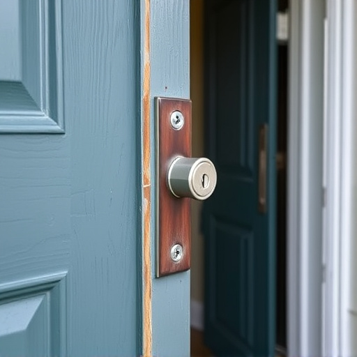 apartment entry secured with bolt lock