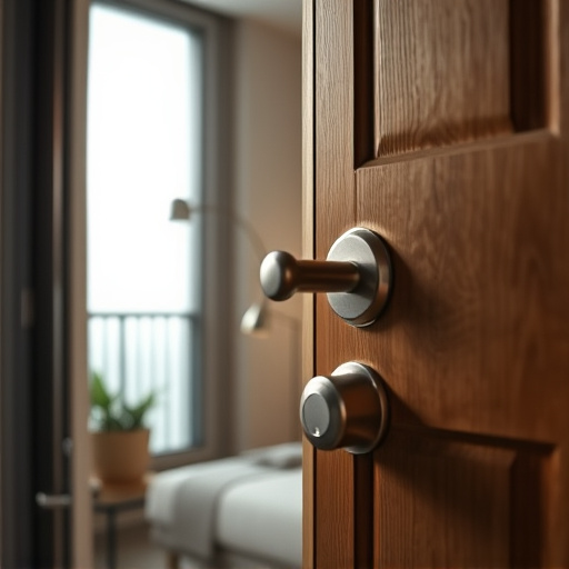 apartment entry secured with bolt lock