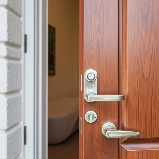 apartment entry secured with bolt lock