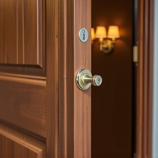 apartment entry secured with bolt lock