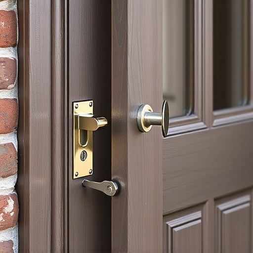 apartment entry secured with bolt lock