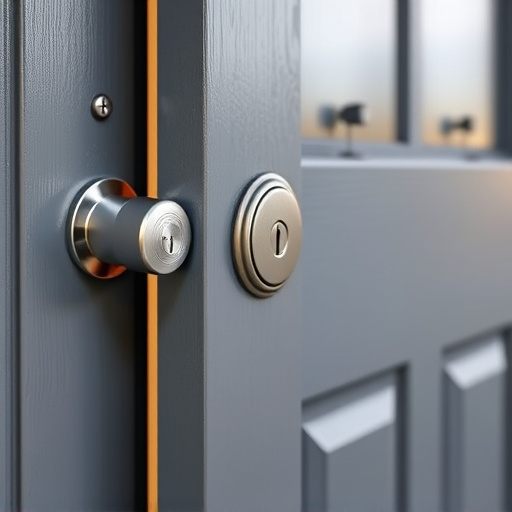apartment entry secured with bolt lock