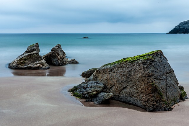 beach, hidden, secluded, coast, sand, tranquility