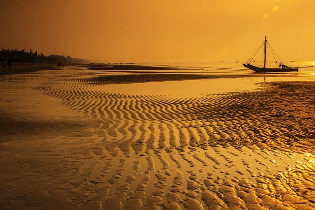 beach, hidden, secluded, coast, sand, tranquility