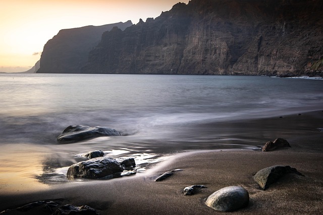 beach, hidden, secluded, coast, sand, tranquility