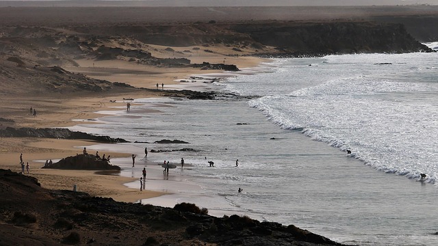 beach, hidden, secluded, coast, sand, tranquility