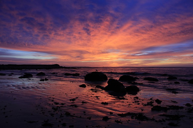 beach, hidden, secluded, coast, sand, tranquility