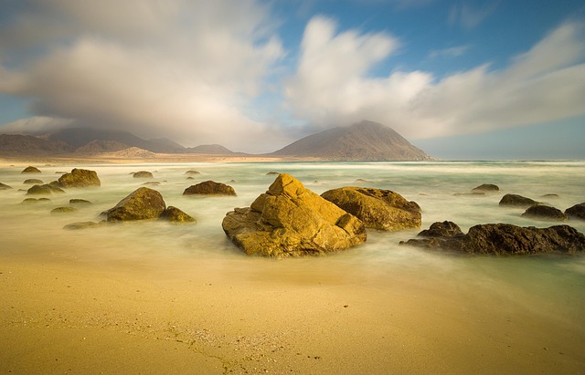 beach, hidden, secluded, coast, sand, tranquility