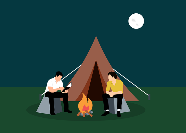 camping, tents, campfire, nature, forest, outdoors