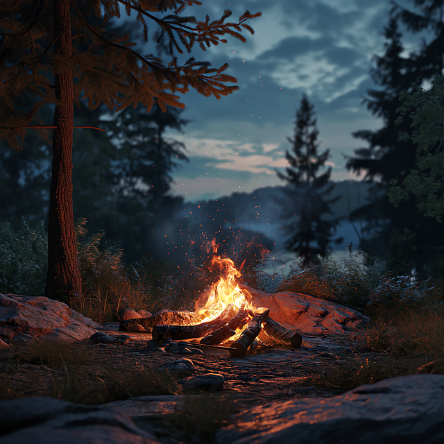 camping, tents, campfire, nature, forest, outdoors