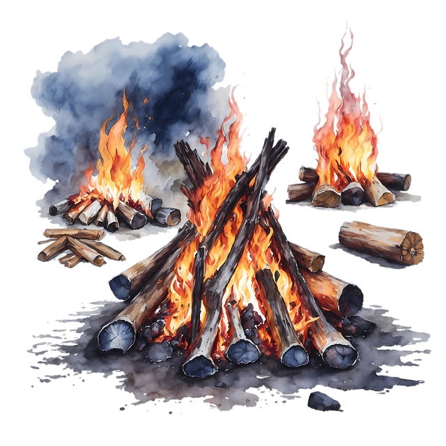 camping, tents, campfire, nature, forest, outdoors