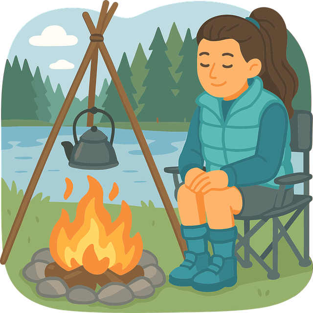 camping, tents, campfire, nature, forest, outdoors