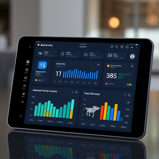 cloud-based home security dashboard on tablet