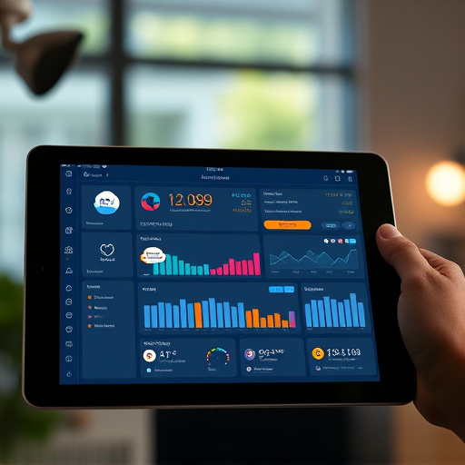 cloud-based home security dashboard on tablet