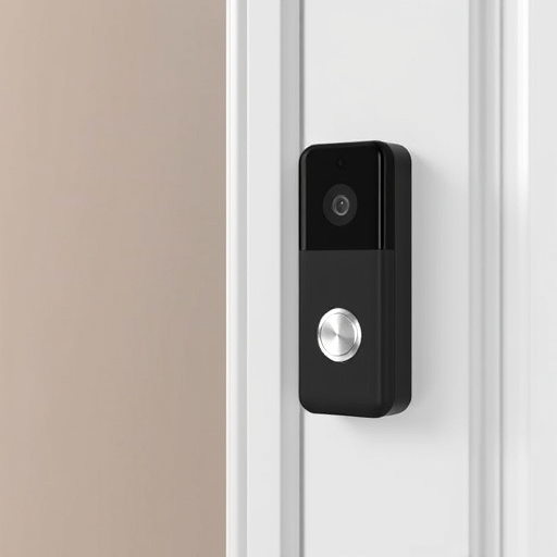 compact wireless doorbell at urban entry