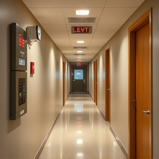 emergency alert system inside hallway