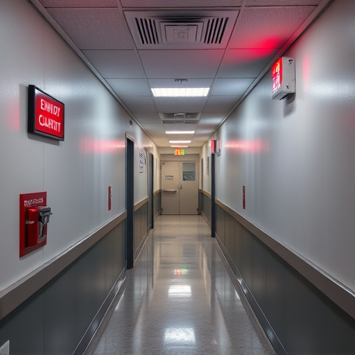 emergency alert system inside hallway