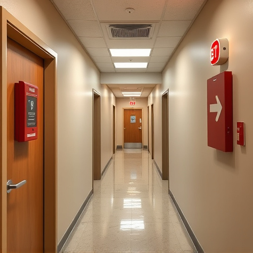 emergency alert system inside hallway