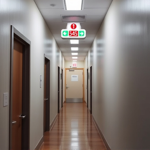 emergency alert system inside hallway