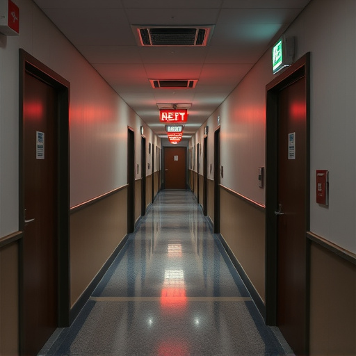 emergency alert system inside hallway