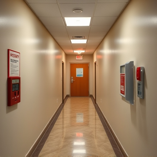 emergency alert system inside hallway