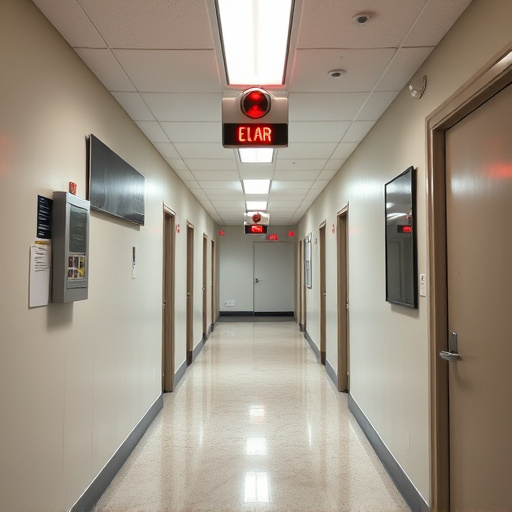 emergency alert system inside hallway