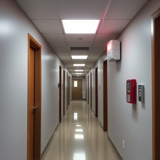 emergency alert system inside hallway